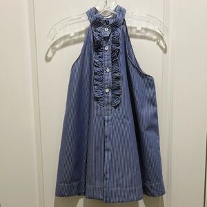 Nili Lotan  Sleeveless Blue & White Stripe Top